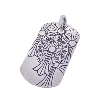 CHROME HEARTS クロムハーツ ゴッドブレスドッグタグ ラージ SV925 ネックレストップ メンズ ペンダントトップ