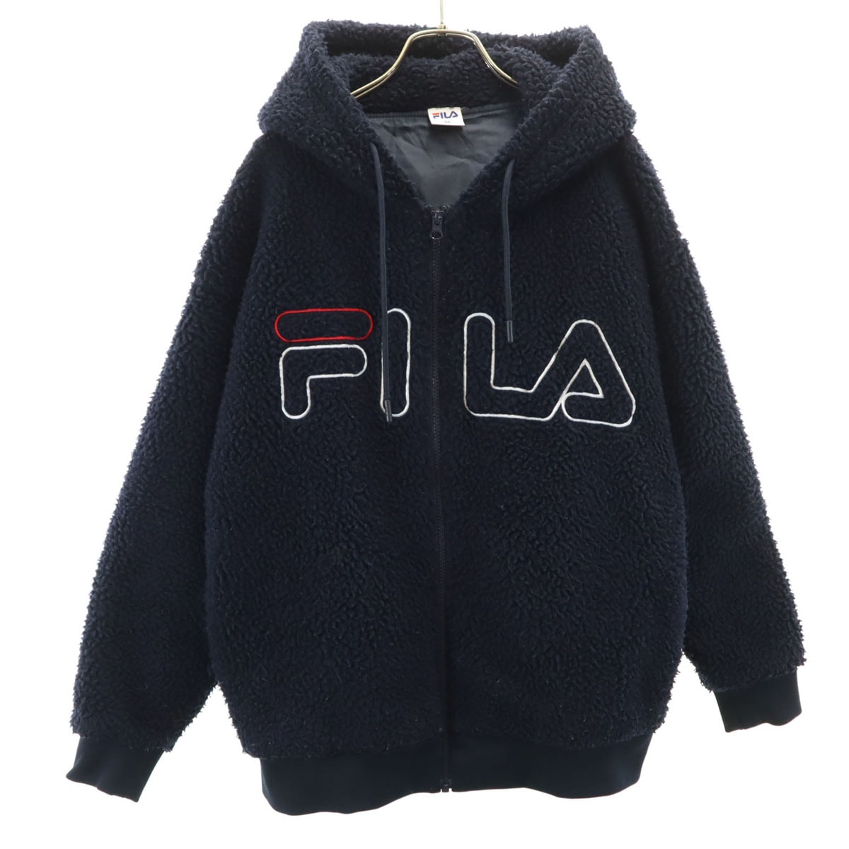 FILA フィラ ボアジャケット M ネイビー
