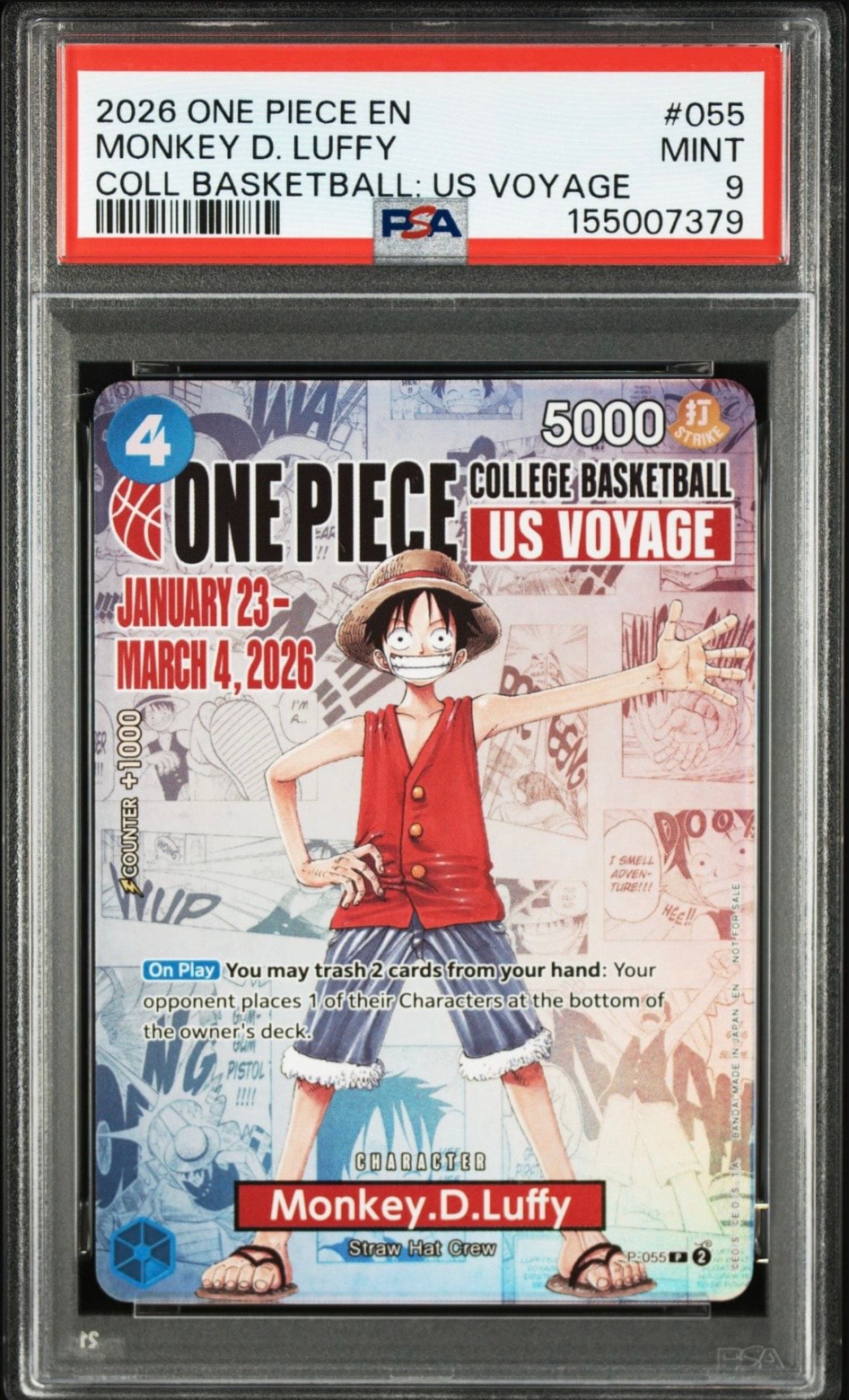 PSA10】モンキー・D・ルフィ：P (開封済) [P-055]【英語版