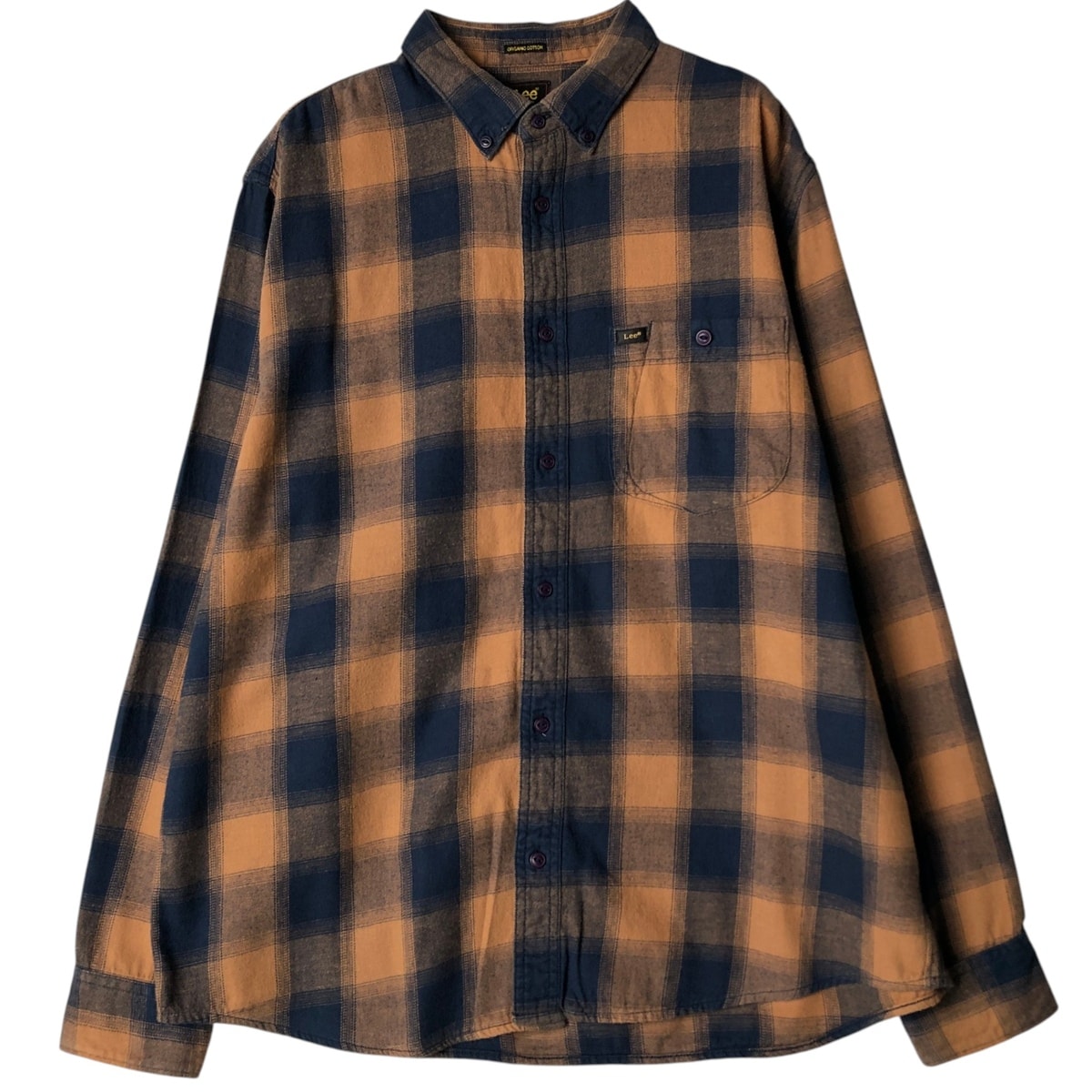 古着 リー Lee RELAXED FIT 長袖 ボタンダウン ライトネルチェックシャツ メンズL相当/eaa647270