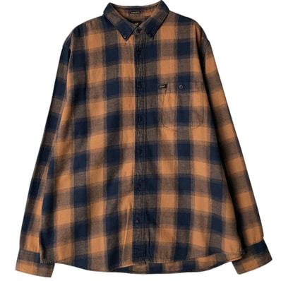 古着 リー Lee RELAXED FIT 長袖 ボタンダウン ライトネルチェックシャツ メンズL相当/eaa647270