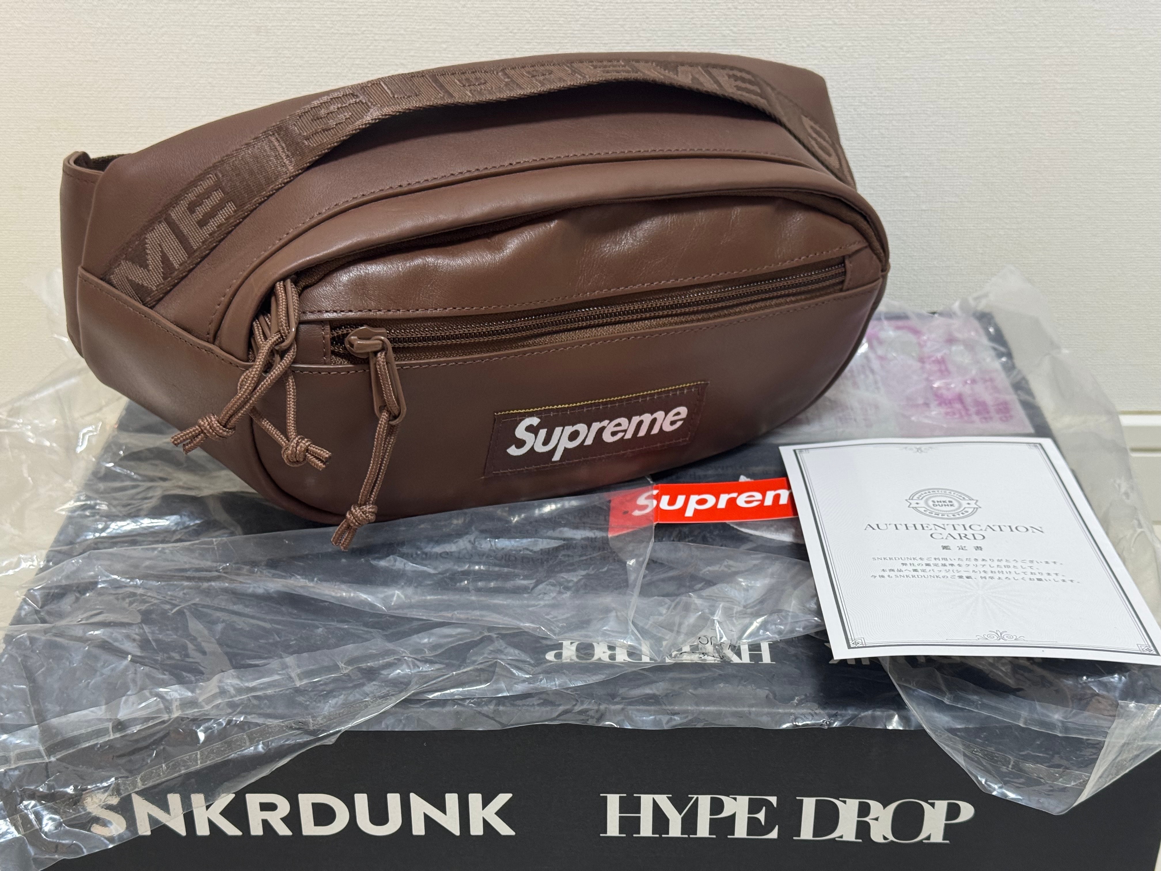 Supreme Leather Waist Bag "Brown" (24FW)