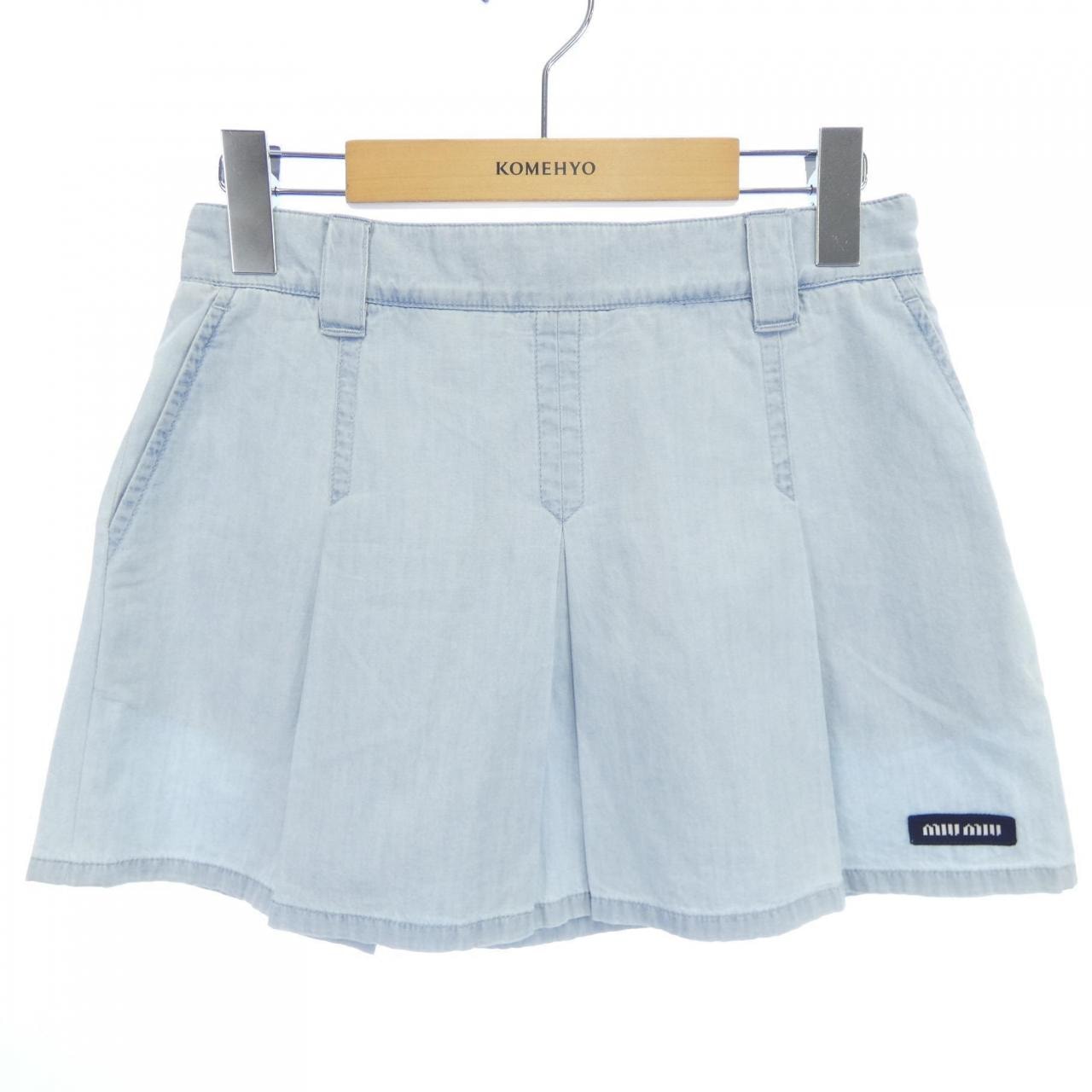 ミュウミュウ MIU MIU MIU MIU ロゴラベル GWD328 S000 14UT スカート