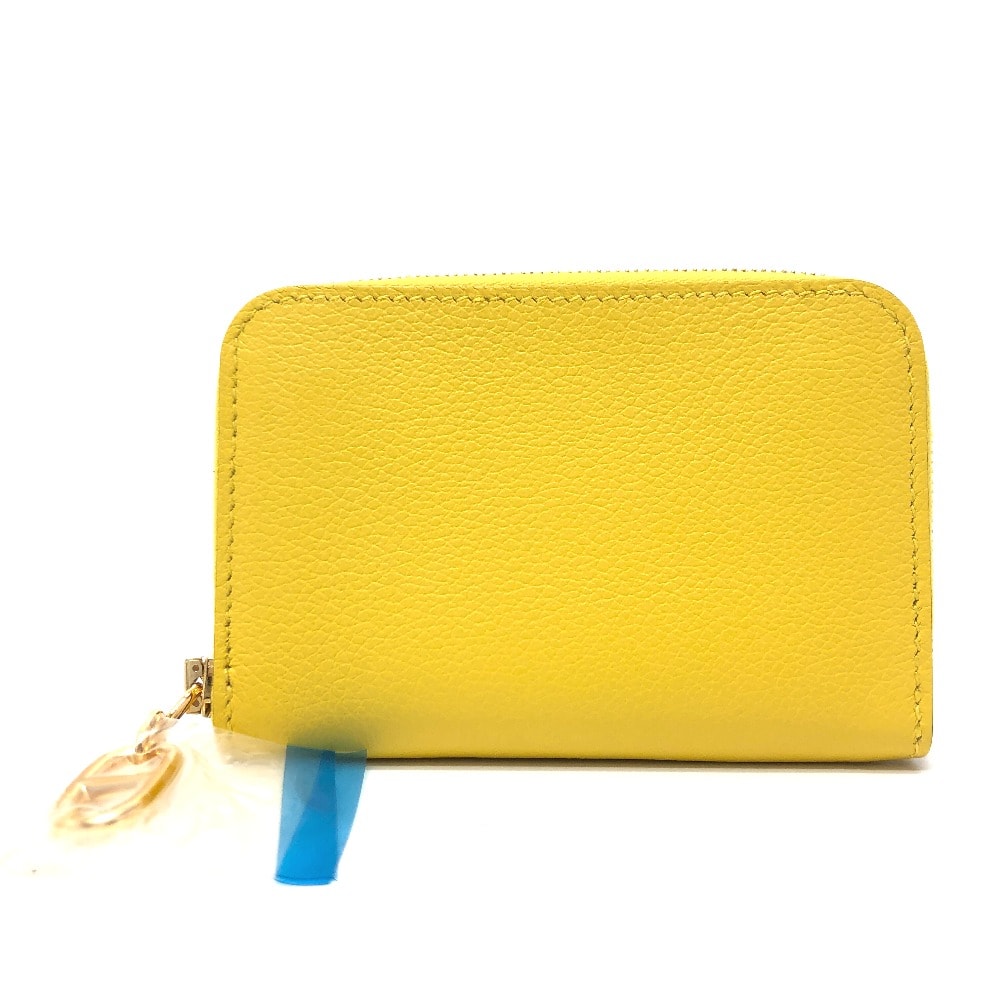 エルメス HERMES ジップアンゴー シェーヌダンクル ICケース パスケース ウォレット カードケース エバーカラー B刻 イエロー 未使用