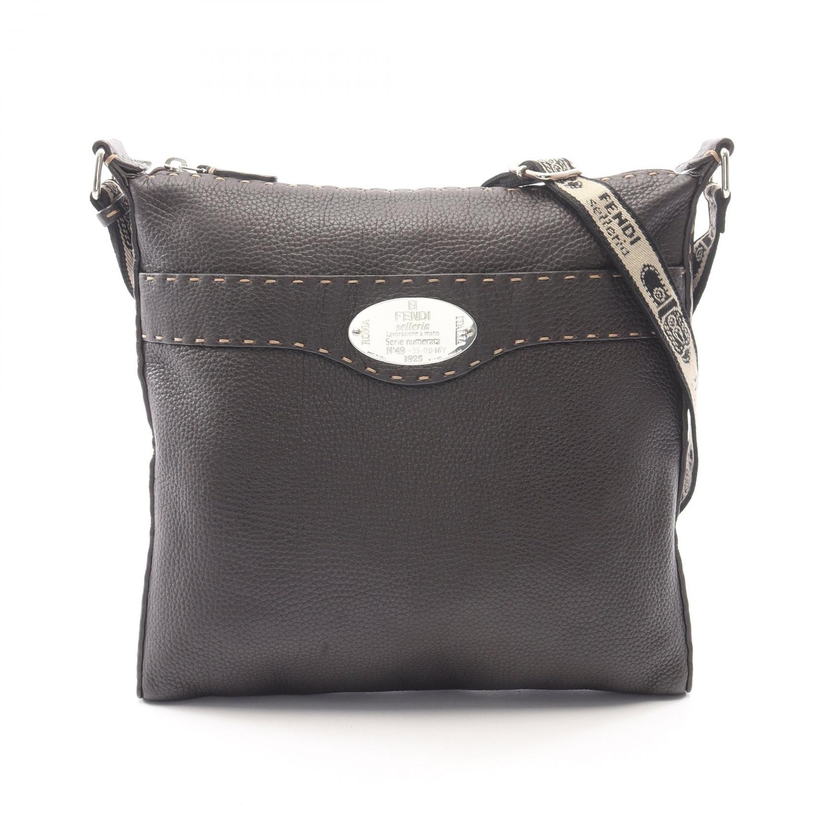 フェンディ FENDI セレリア ショルダーバッグ バッグ レザー レディース ブラウン系 8BT109 【中古】
