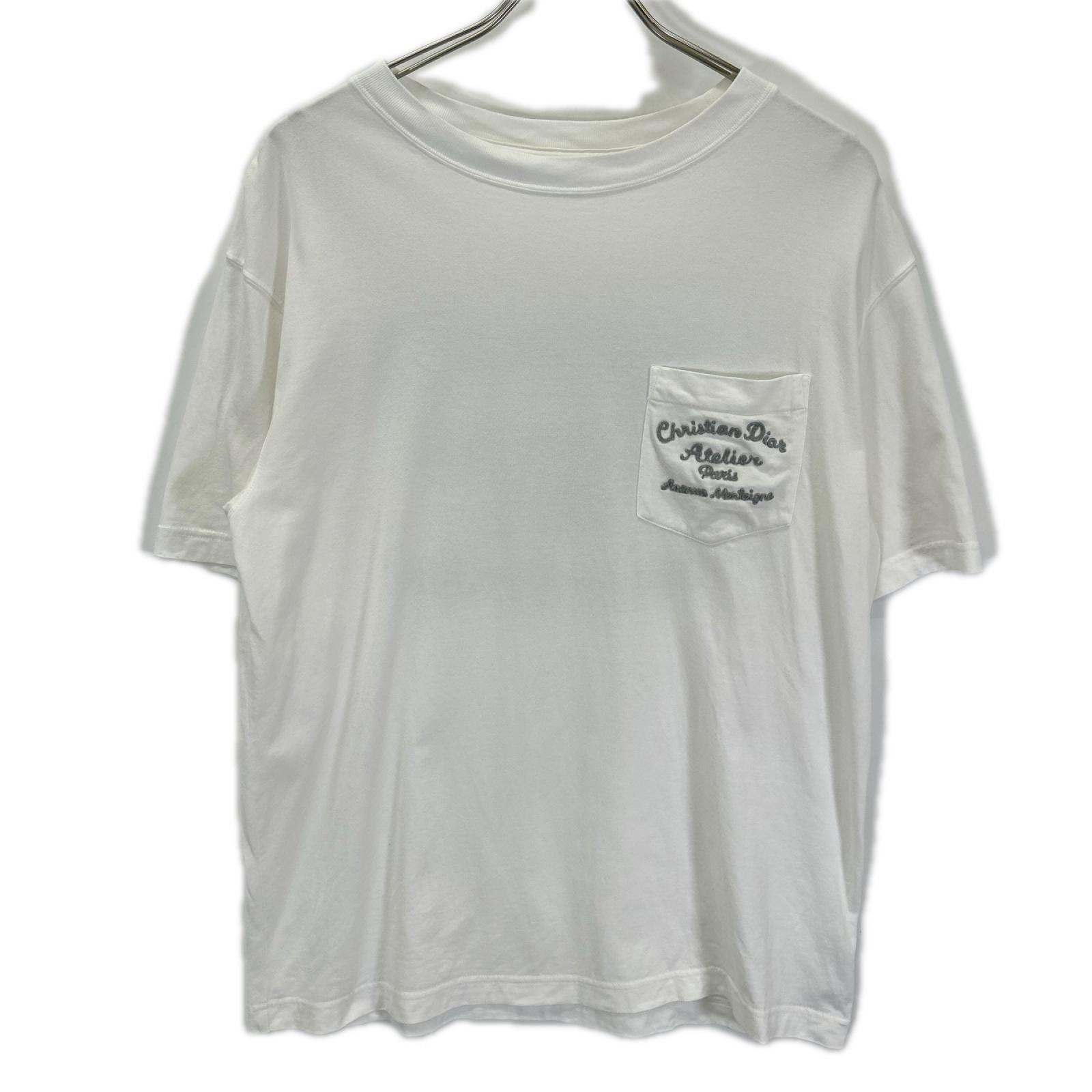 ディオールオム 293J645A0677 CHRISTIAN DIOR ATELIER 刺繍胸ポケットTシャツ S