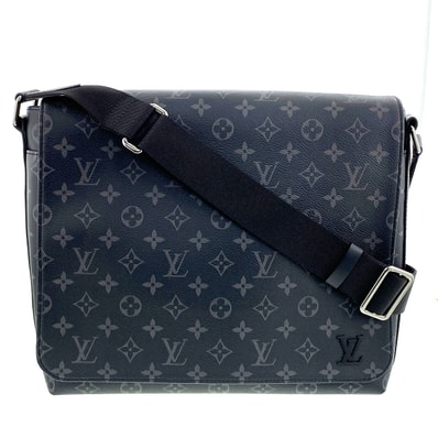 LOUIS VUITTON ルイ・ヴィトン ディストリクト NM MM ショルダーバッグ M44001 モノグラムエクリプス ブラック グレー メンズ【中古】