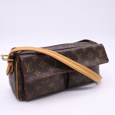 LOUIS VUITTON ルイ・ヴィトン モノグラム ヴィバ シテMM M51164 ハンドバッグ ブラウン ベージュ コーティングキャンバス レザー レディース