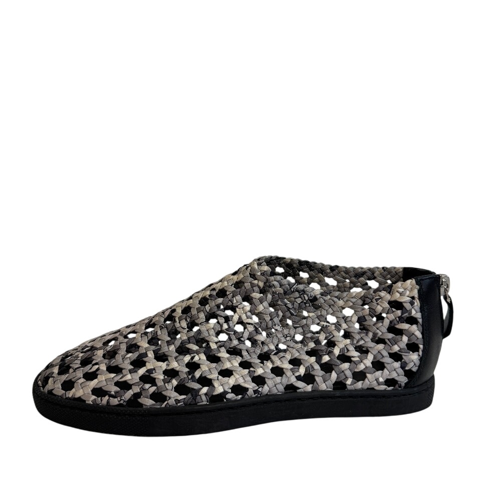 エルメス HERMES スリッポン オキシジェン スニーカー フラットシューズ グレー