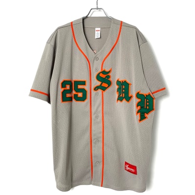 Supreme Old English Baseball Jersey "Grey"