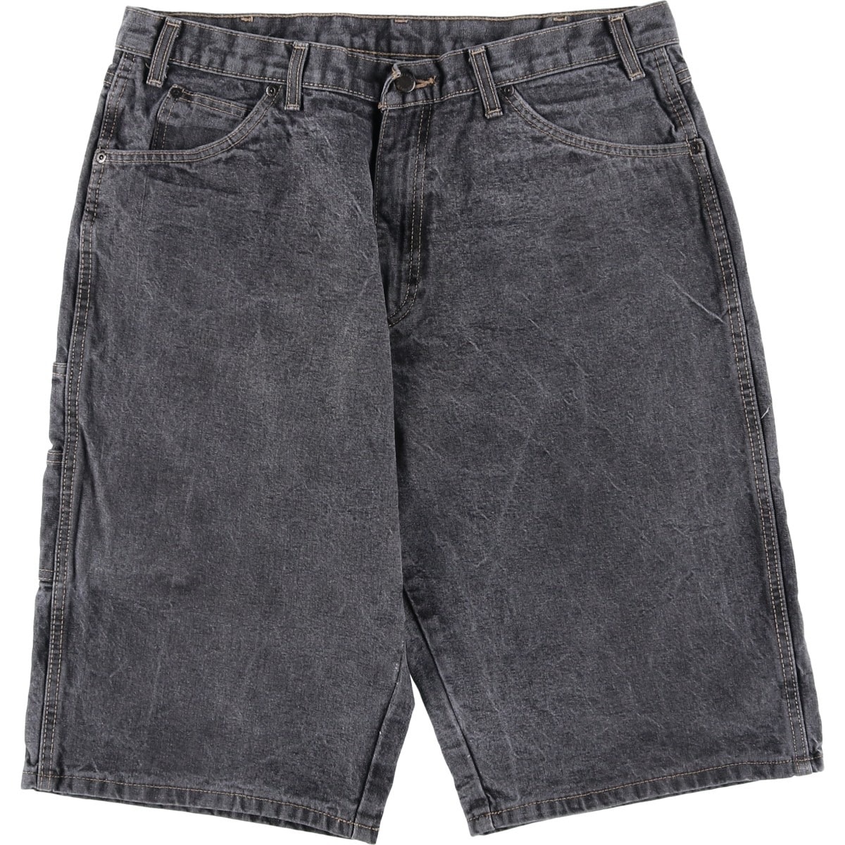 古着 ディッキーズ Dickies ブラックデニムショーツ ハーフパンツ ジョーツ メンズw37相当/eaa619351
