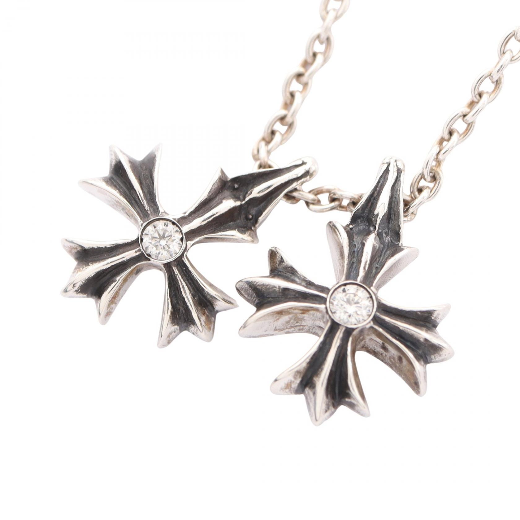 クロムハーツ CHROME HEARTS Chrome Hearts × COMME des GARCONS CH PLUS 2P DMND ネックレス ジュエリー シルバー925 メンズ シルバー系 2362 304 4990 9100 【中古】
