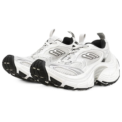 BALENCIAGA バレンシアガ 10XLスニーカー シグネチャー ロゴ テクニカルファブリック × メッシュ × ラバー ビッグシルエット 厚底 シューズ 箱/袋付属 メンズ サイズ 28.5 グレー系 灰色