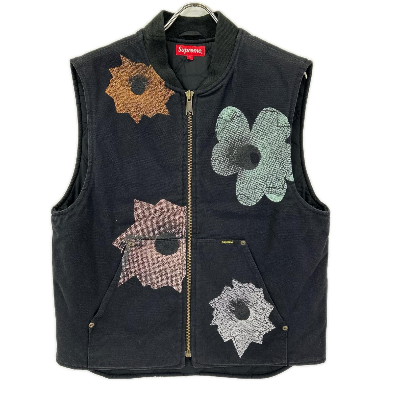 シュプリーム 22SS ブラック Nate Lowman Work Vest/フルジップ ベスト M