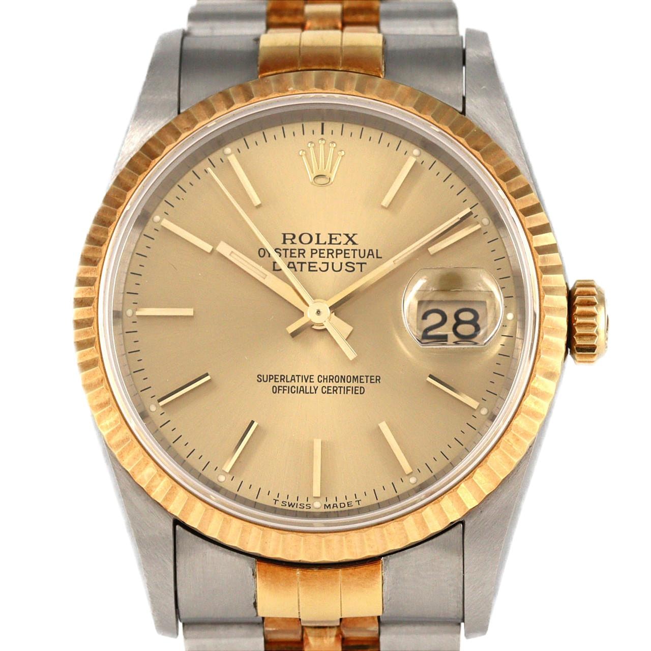 【ノーメンテナンス還元価格】ロレックス デイトジャスト 16233 SSxYG 自動巻 S番