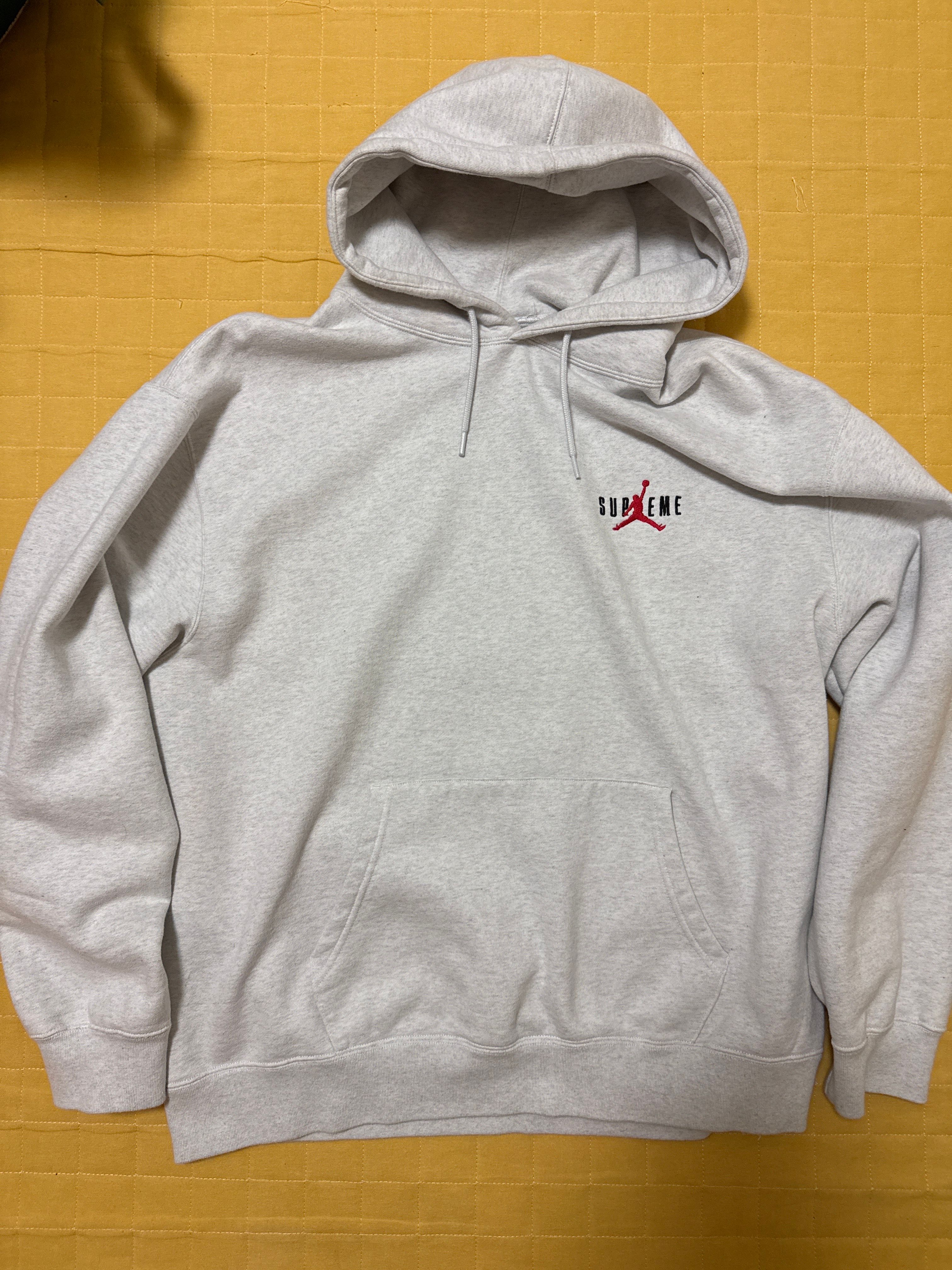 Supreme x Jordan Hooded Sweatshirt "Ash Grey" HF0836-051