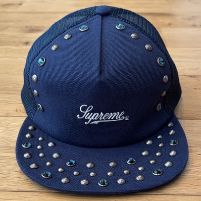 Supreme x b.b. Simon Studded Mesh Back 5-Panel "Navy"