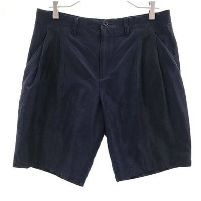 LANVIN en Bleu ランバンオンブルー 日本製 リネンブレンド ショートパンツ 48 ネイビー