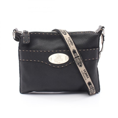 フェンディ FENDI セレリア ショルダーバッグ バッグ レザー レディース ブラック系 【中古】