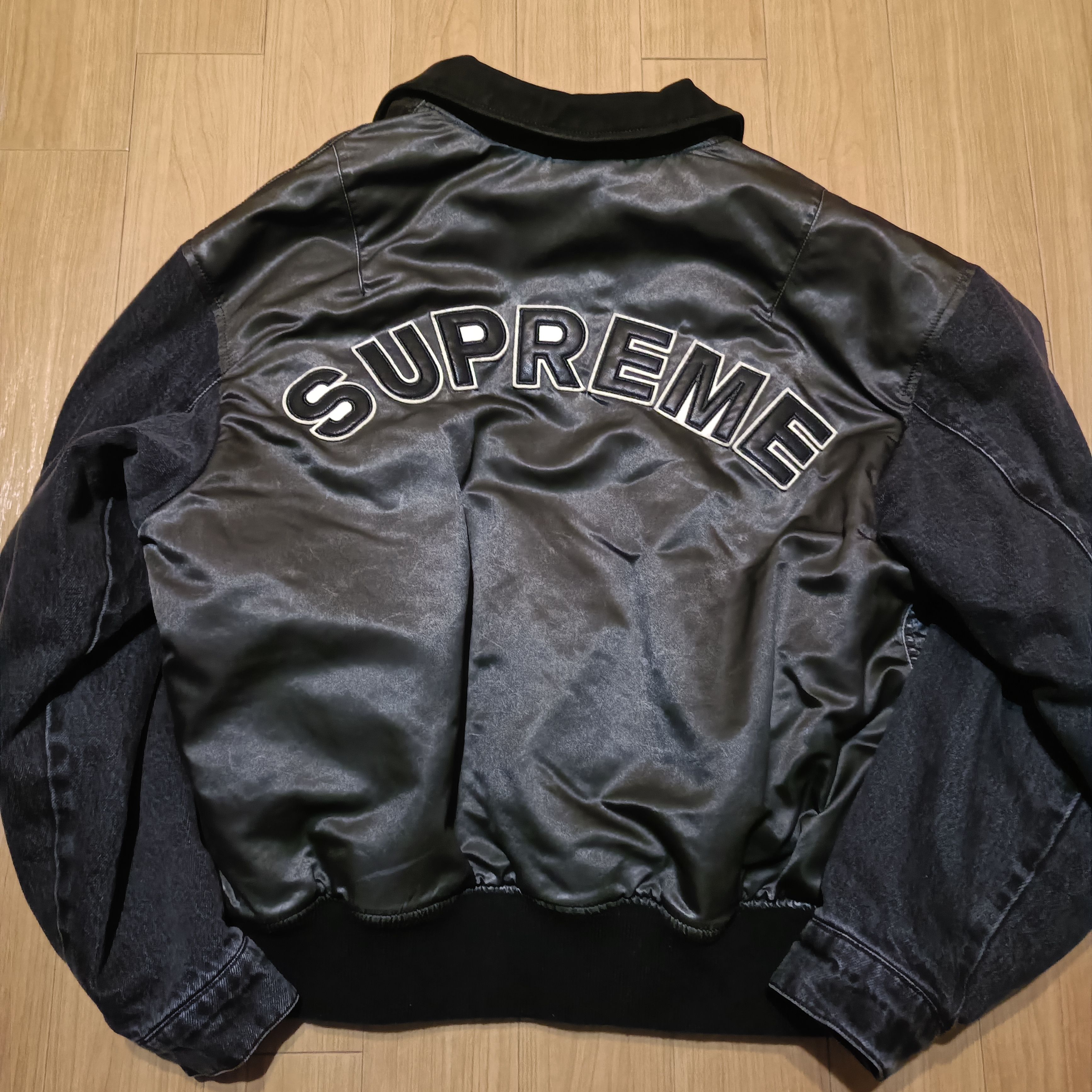 Supreme Denim Sleeve Ma-1 "Black"