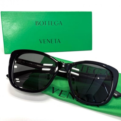 BOTTEGAVENETA サングラス ブラック BV1079SK 001 55□18-150 ケース付 鑑定済み 正規品 ボッテガヴェネタ