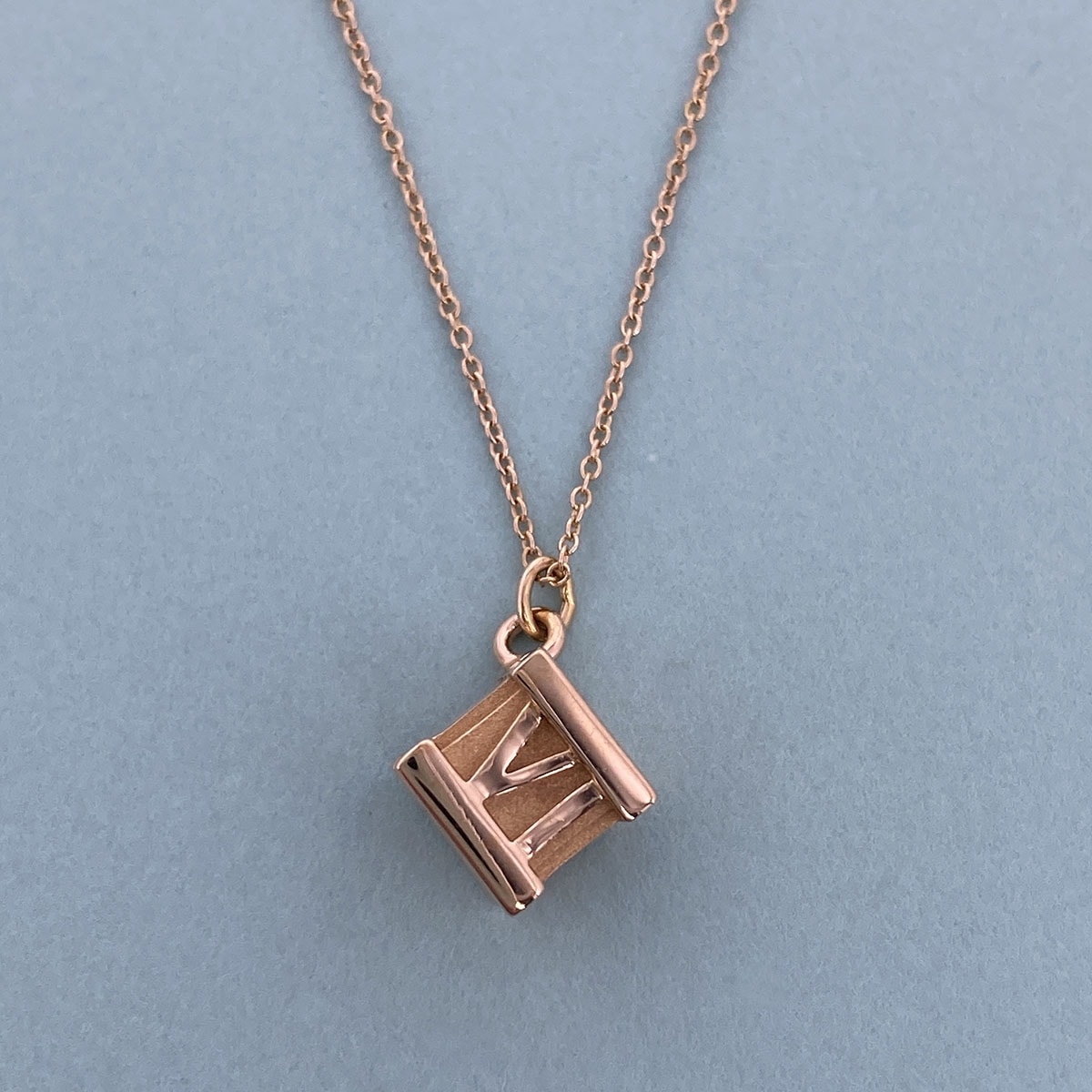 【再値下げ】TIFFANY&Co. ティファニー アトラスキューブ ネックレス 750PG ネックレス K18ピンクゴールド ピンクゴールド  レディース【中古】
