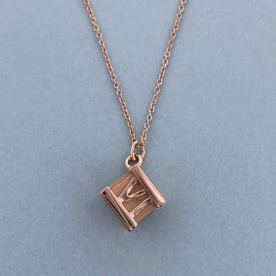 【再値下げ】TIFFANY&Co. ティファニー アトラスキューブ ネックレス 750PG ネックレス K18ピンクゴールド ピンクゴールド レディース【中古】