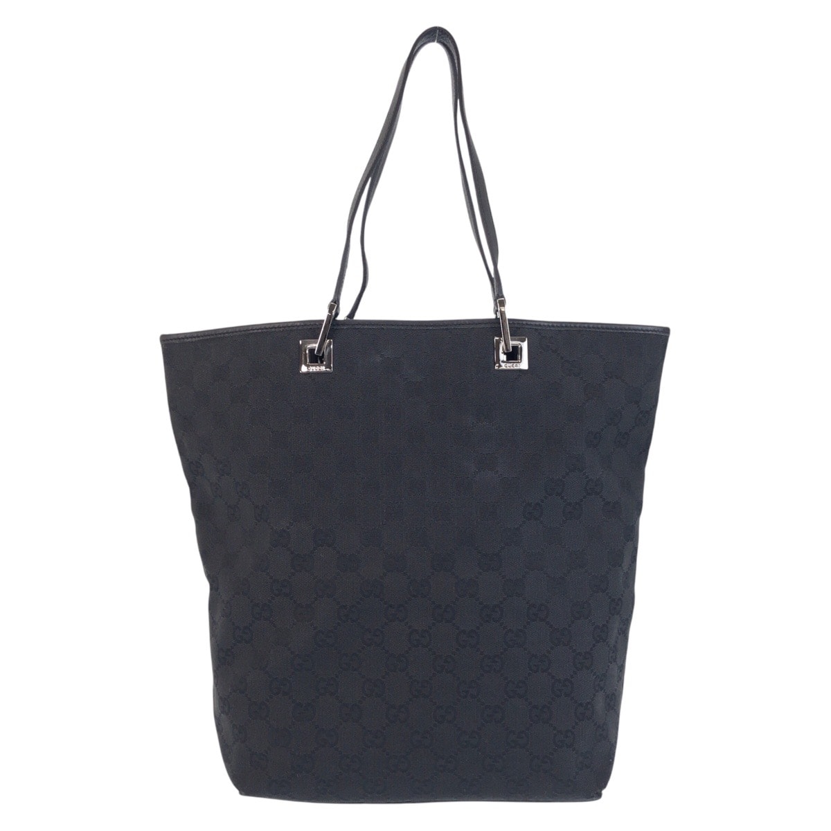美品 GUCCI グッチ ブラック 黒 GGキャンバス レザー/ トートバッグ ショルダーバッグ 603019 【中古】