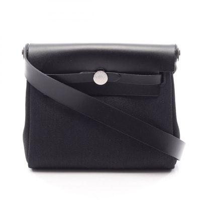 エルメス HERMES エールバッグジップ ミニ ショルダーバッグ バッグ キャンバス レザー トワルミリタリー / ヴァッシュハンター トワルミリタリー K刻印(2025年製造) レディース ブラック系 【中古】
