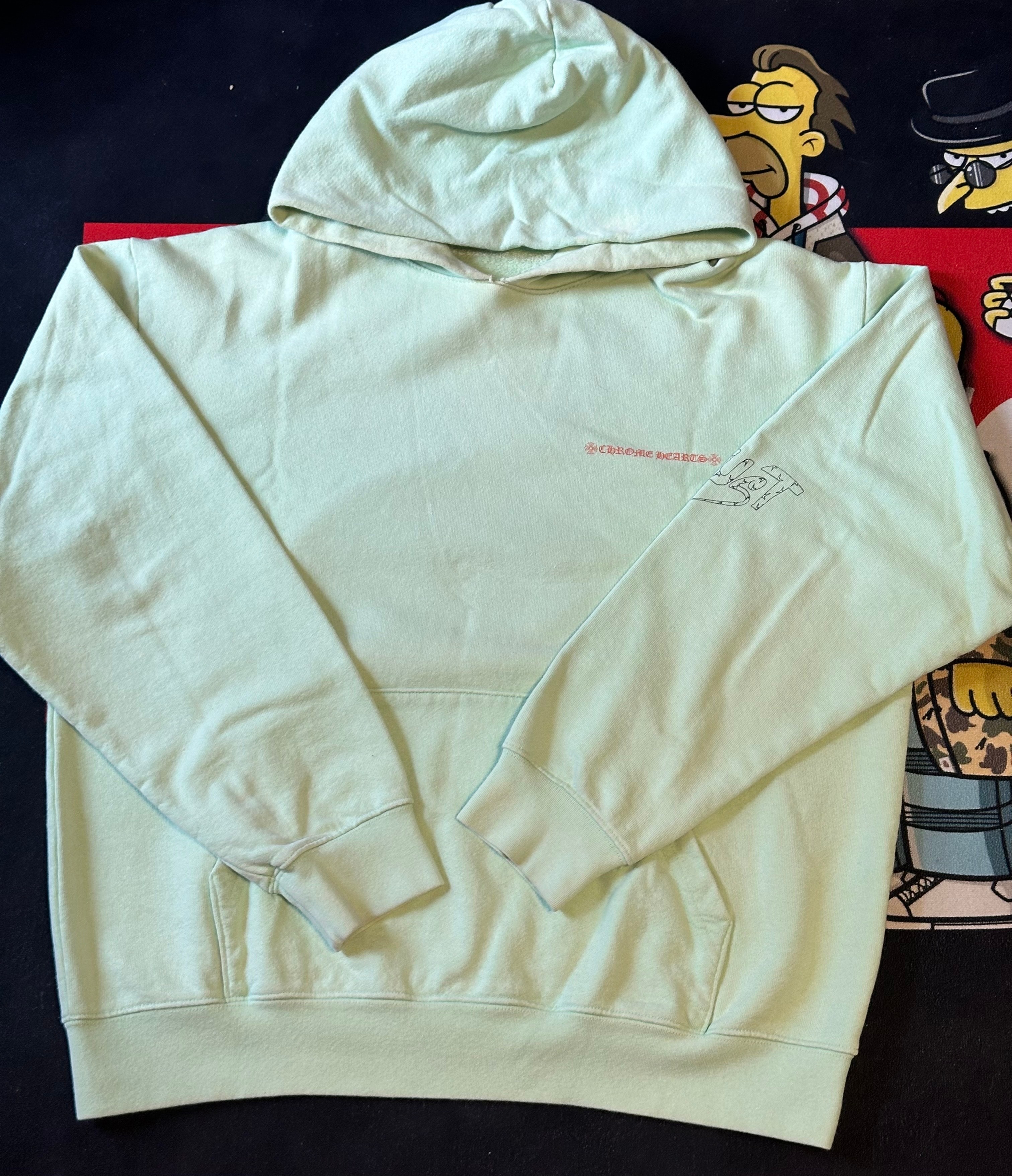 Chrome Hearts PPO Seaform HD PLVR Matty Boy Back Print Pullover Hoodie "Green"