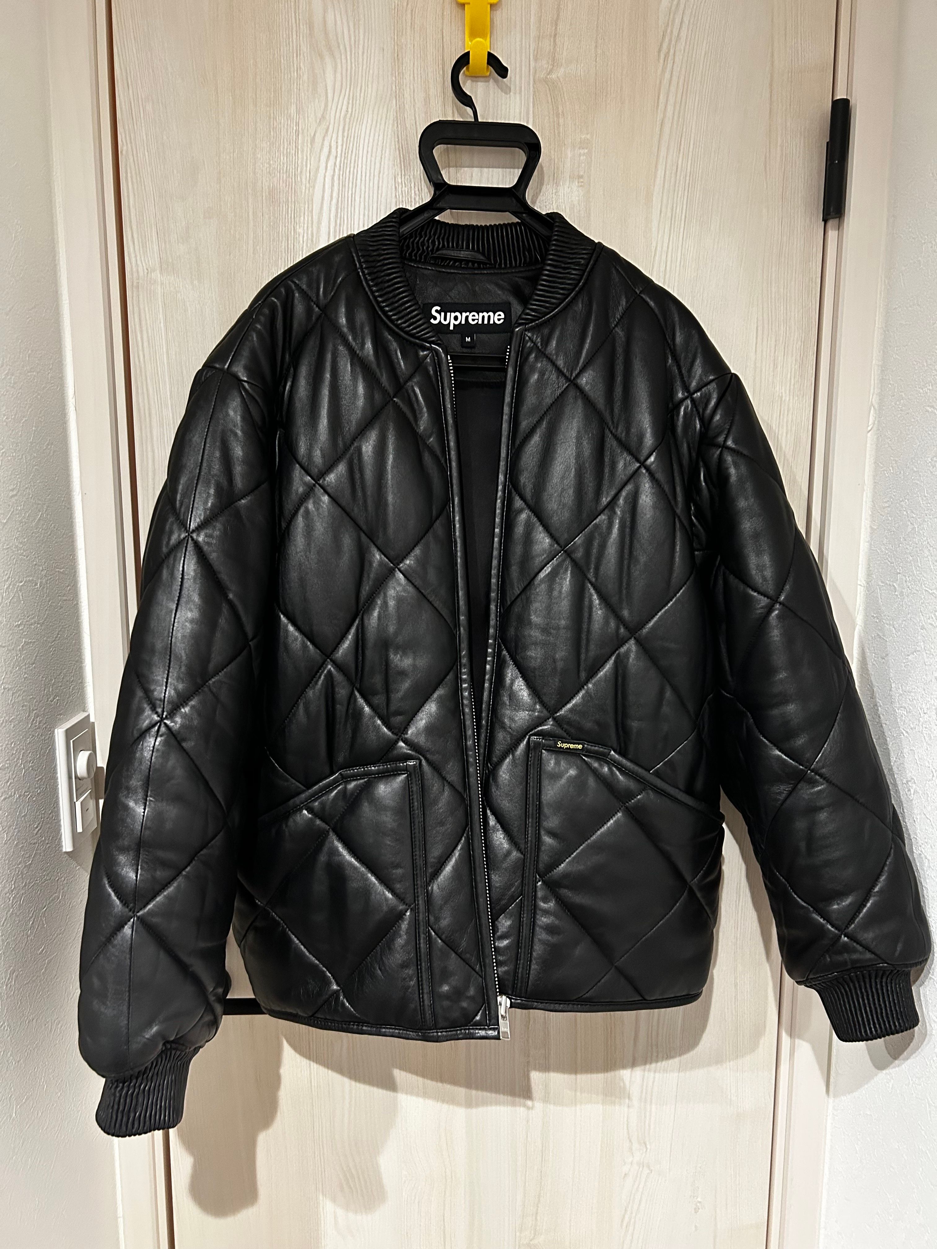 Supreme Quilted Leather Work Jacket "Black"