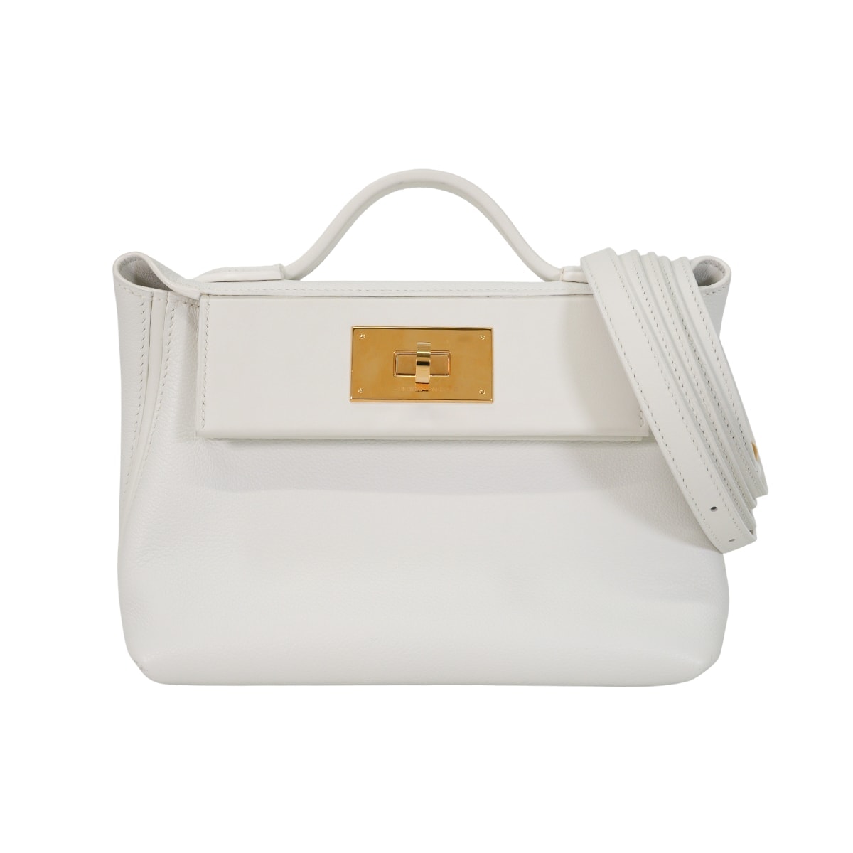 HERMES エルメス ショルダーバッグ サック24/24 21 ミニ ヴァンキャトル ニューホワイト エバーカラー(エヴァーカラー)/スイフト ゴールド金具 K刻印 新品同様【中古】