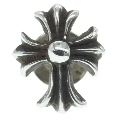 Chrome Hearts # 2 CH Cross Fat Stud Earrings "Silver"