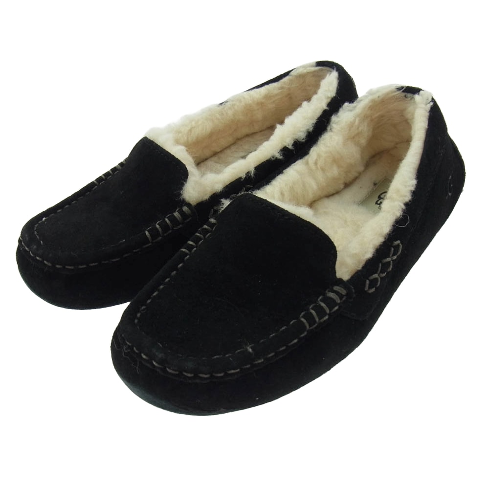 UGG アグ スニーカー 3312 アンスレー モカシン ローファー ブラック ブラック系 22【中古】