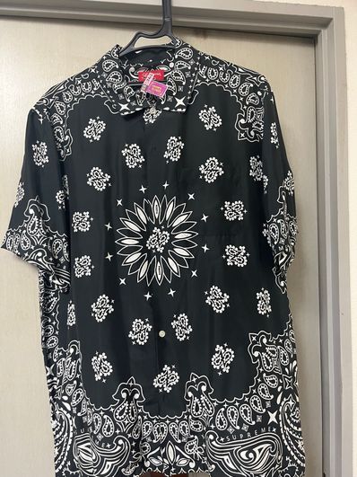 Supreme Bandana Silk S/S Shirt "Black"