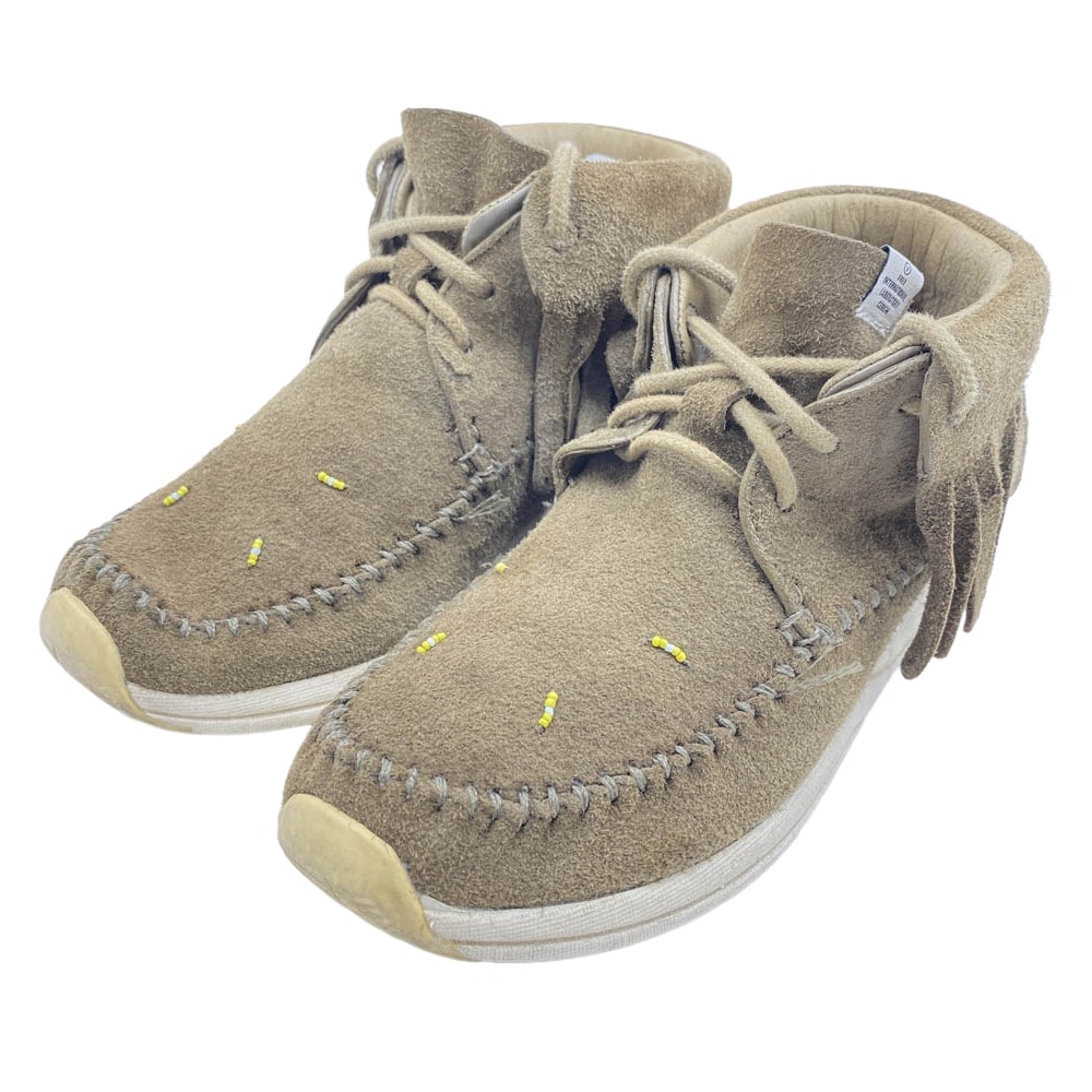 VISVIM ビズビム スニーカー FBT SHAMAN-FOLK シャーマン フォルク スエード モカシンシューズ スニーカー カーキ系 W7【中古】