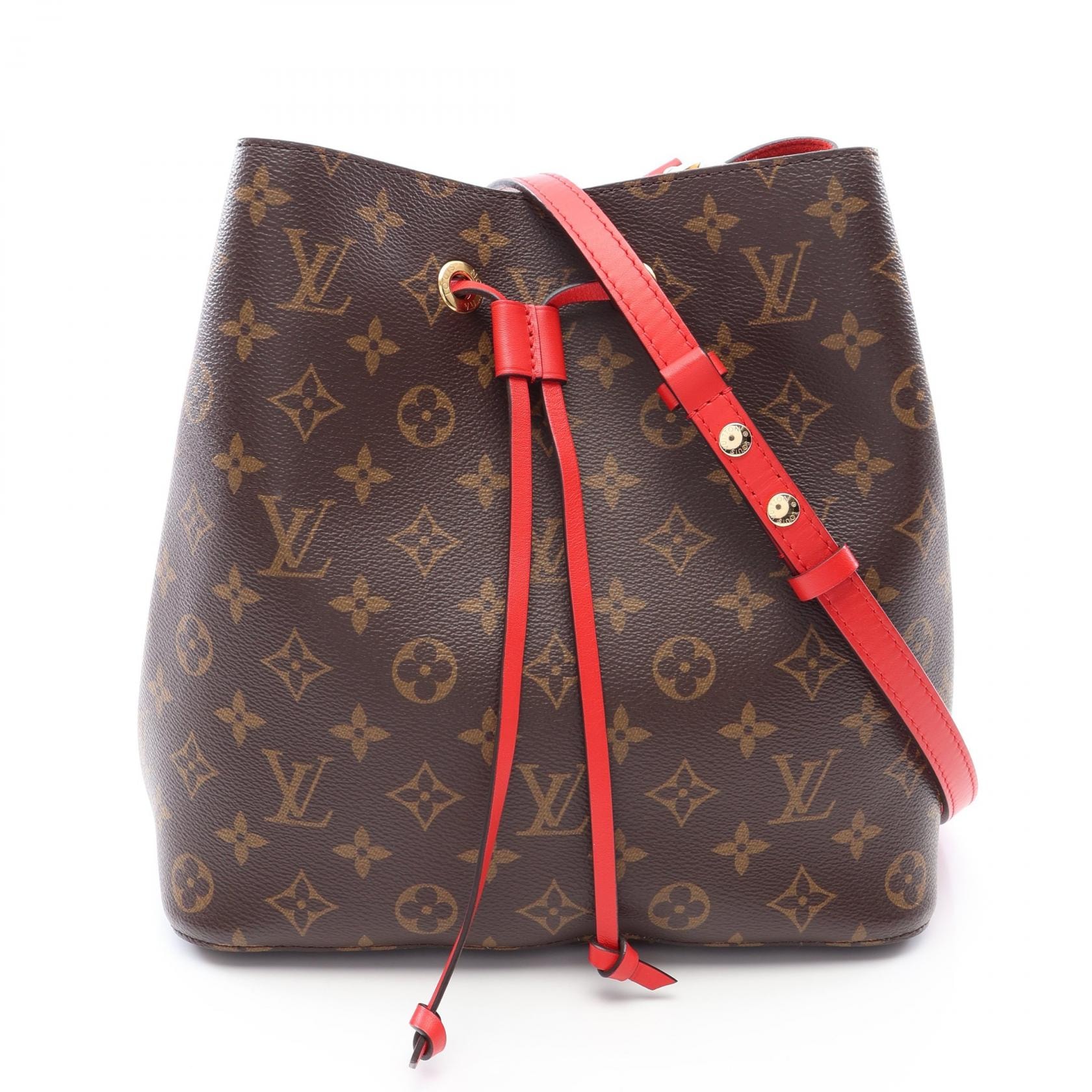 ルイ・ヴィトン LOUIS VUITTON ネオノエ ショルダーバッグ バッグ PVCコーティングキャンバス レザー モノグラム コクリコ レディース ブラウン系 / レッド系 M44021 【中古】