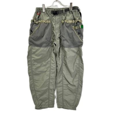ナンガ 【×H.A.K.U】カーキ メッシュポケット BIKU TROUSERS S