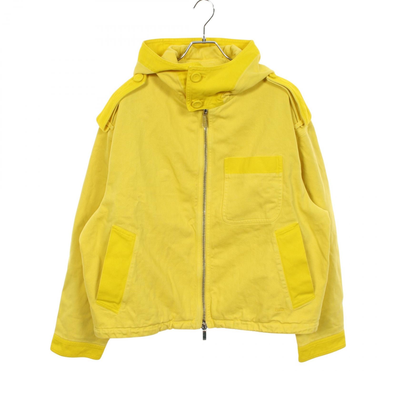 ディオール Dior DIOR × PETER DOIG フード付き デニムジャケット 衣料品 アウター コットン メンズ イエロー系 【中古】