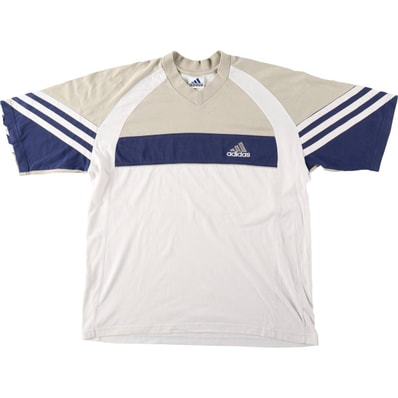 古着 00年代 アディダス adidas VネックTシャツ メンズL相当/eaa638959