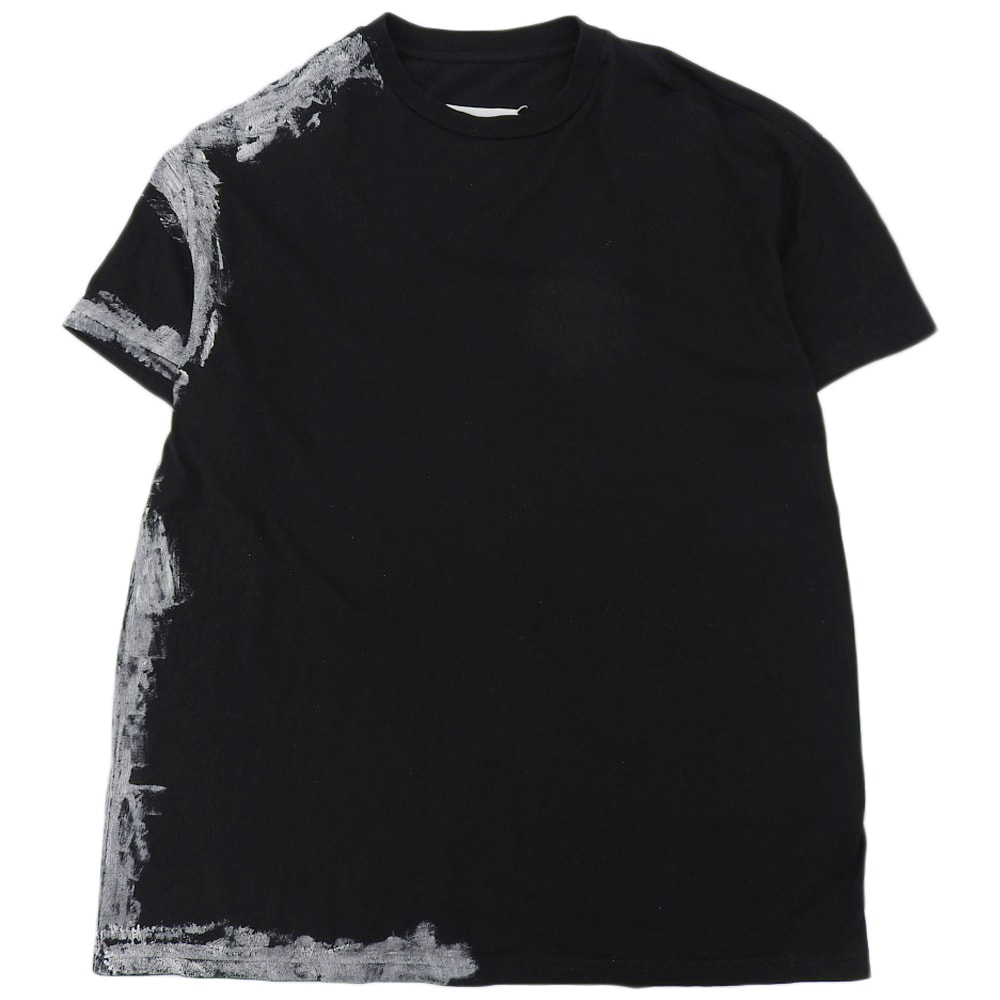 メゾンマルジェラ ペイントストロークプリントTシャツ トップス メンズ ブラック 48 S50GC630 20年 48