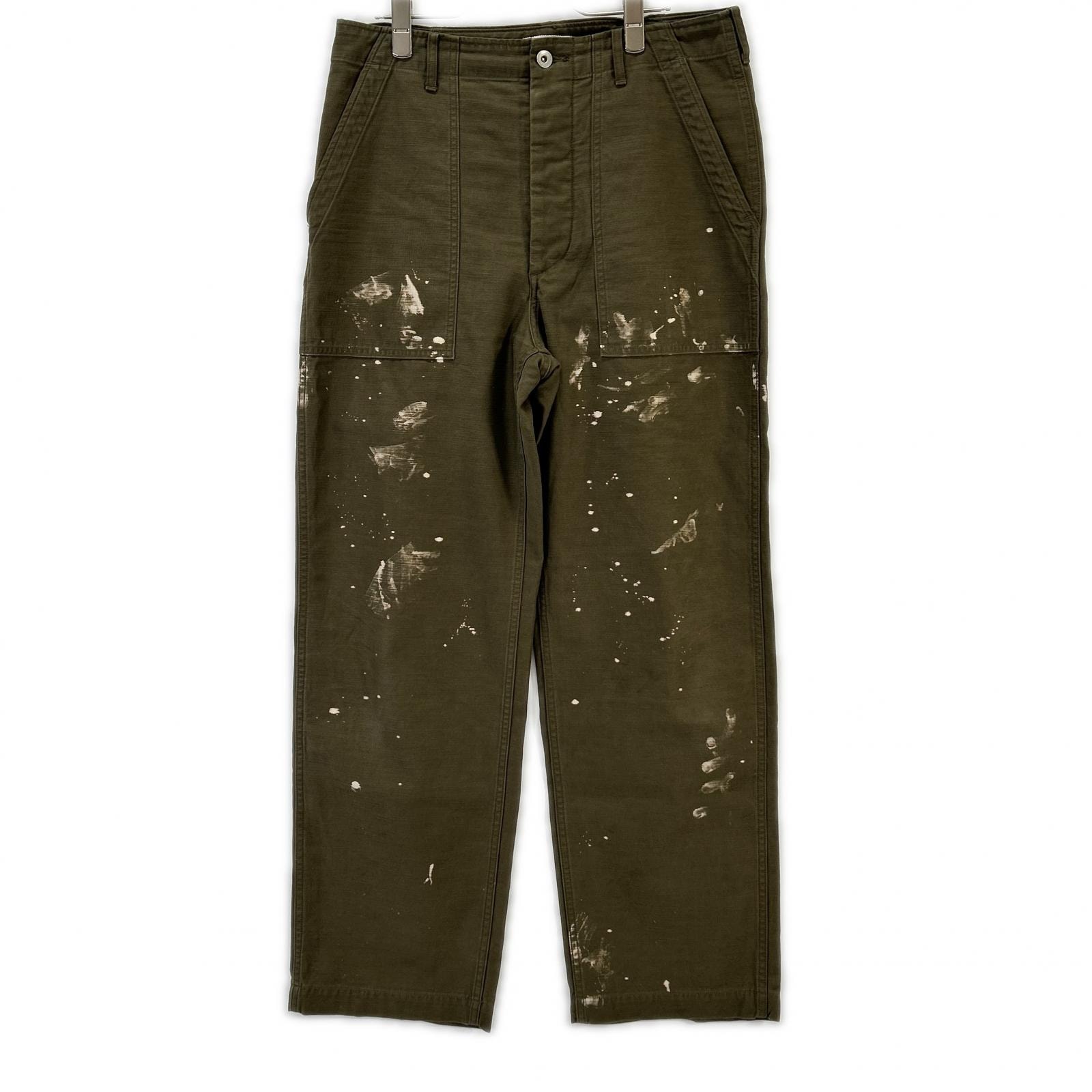 オーラリー A25AP01BP WASHED BAGGY SATIN BLEACHED BAKER PANT 4