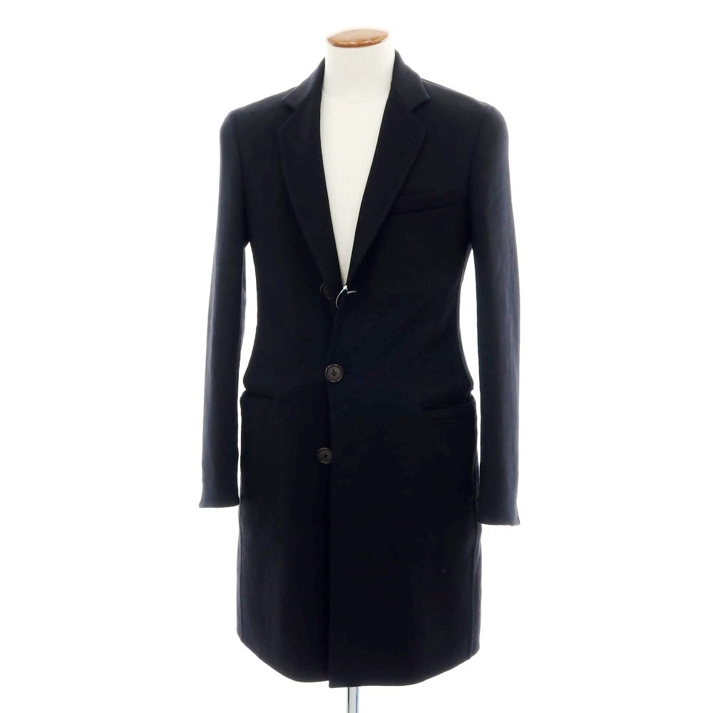 【中古】ジョルジオアルマーニ GIORGIO ARMANI カシミヤ チェスターフィールドコート ブラック【サイズ46】【メンズ】