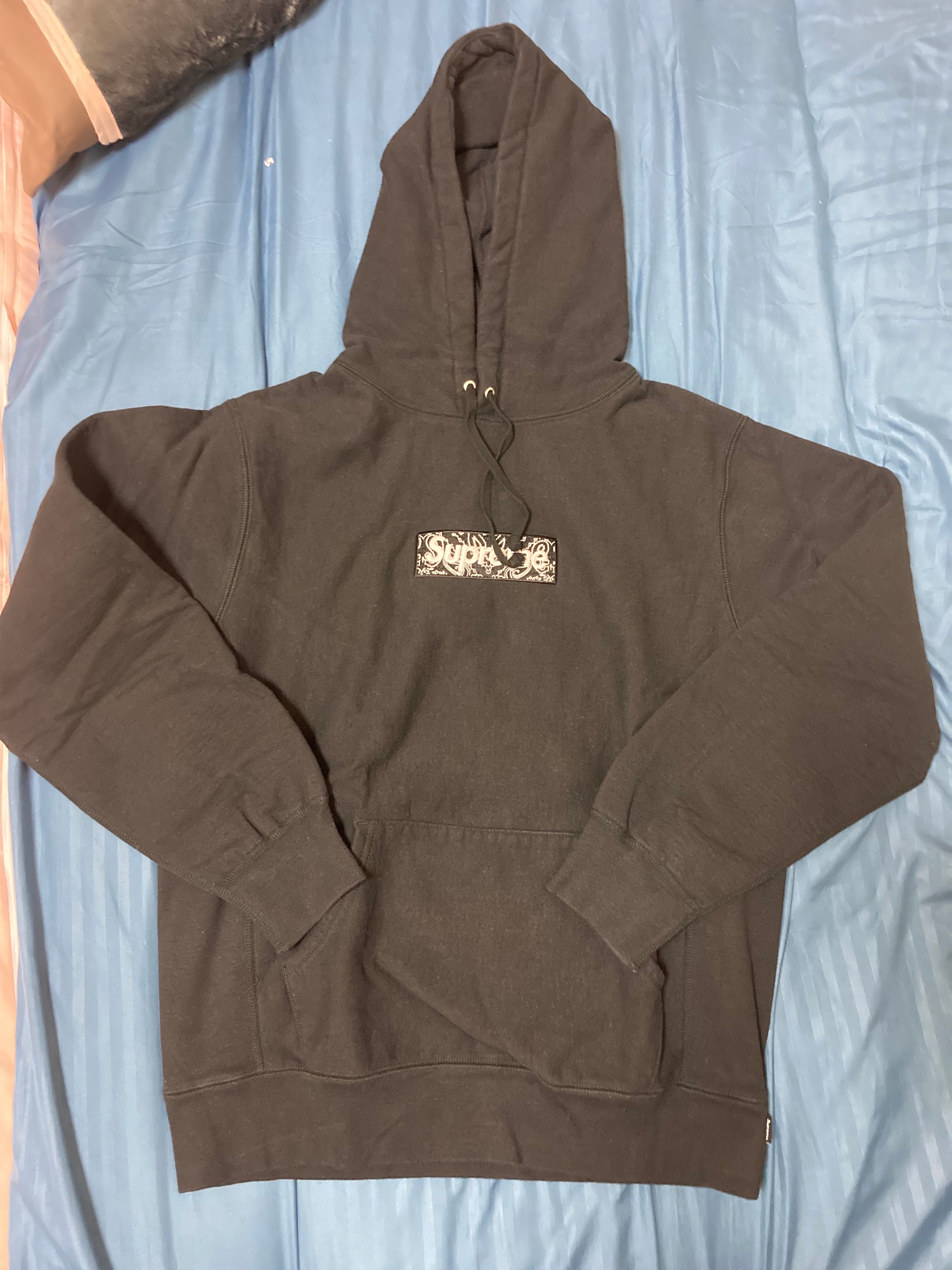 Supreme Bandana Box Logo Hooded Sweatshirt "Black"