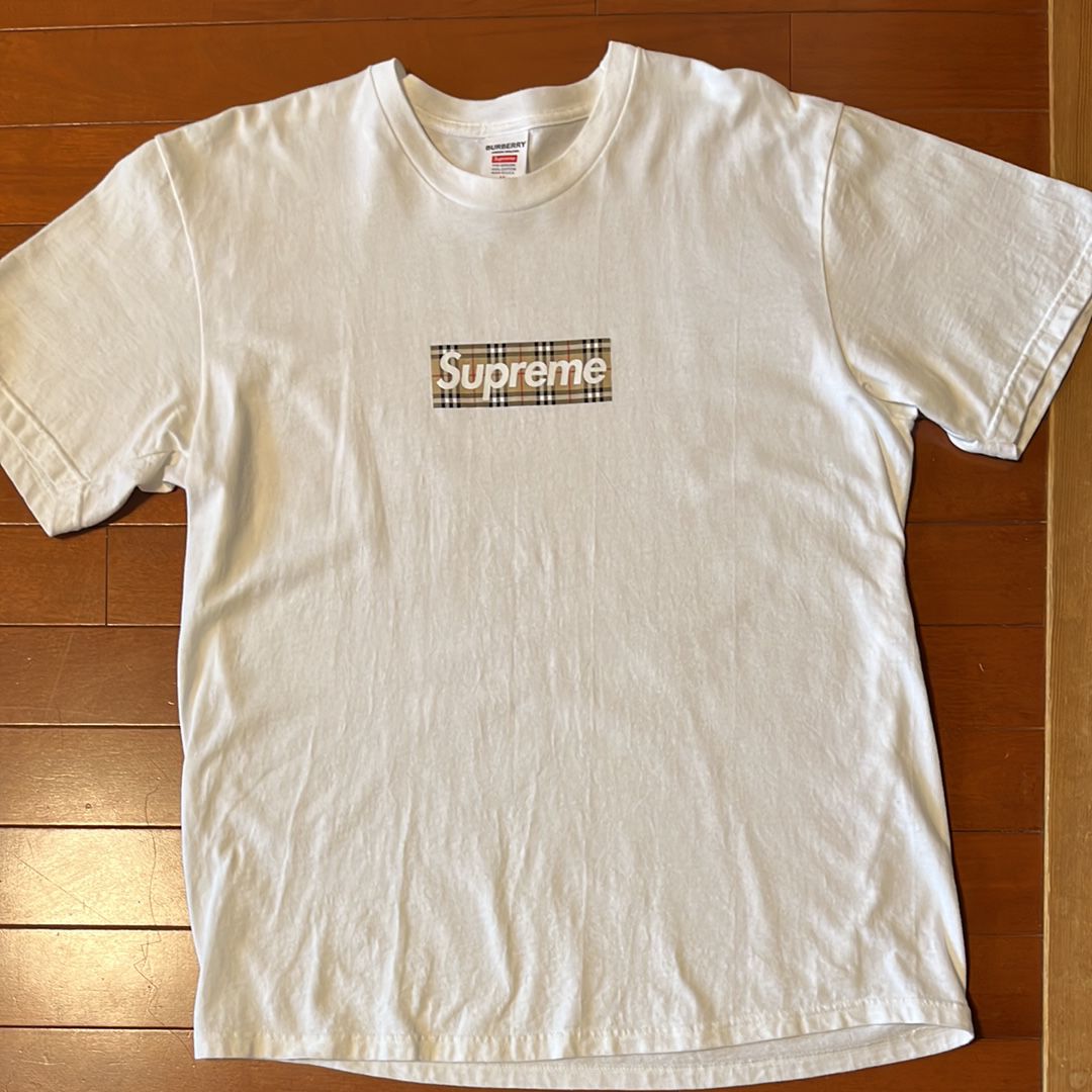 Supreme / Burberry Box Logo Tee "White"