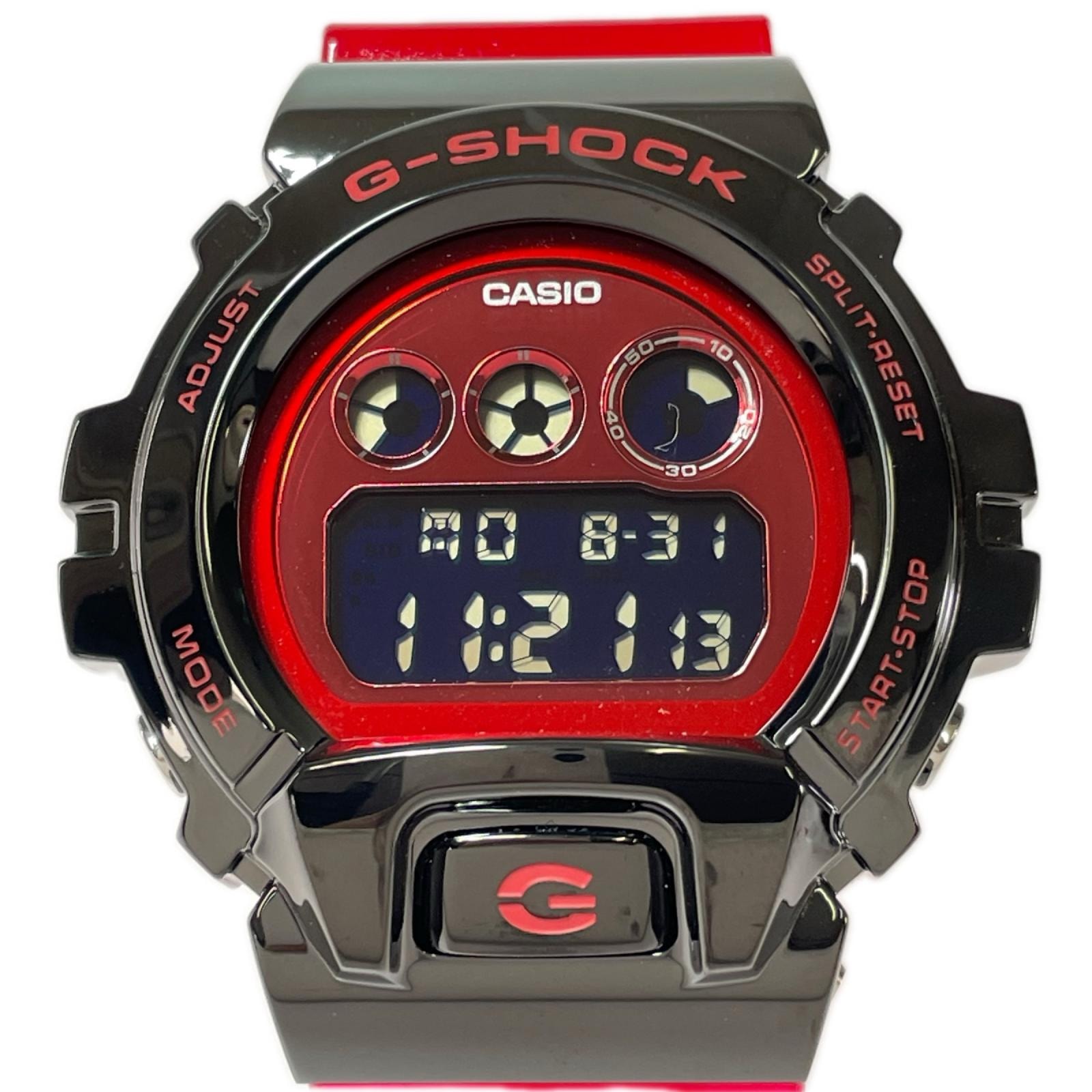 CASIO カシオ G-SHOCK ジーショック メンズ クォーツ 腕時計 本体のみ GM-6900B ブラック x レッド