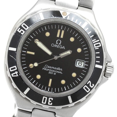 ★保 オメガ シーマスター200m デイト クォーツ メンズ 【中古】