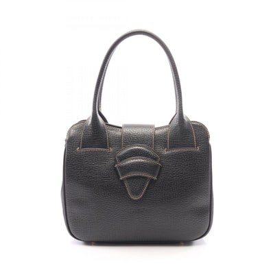 ロエベ LOEWE バルセロナ ショルダーバッグ バッグ レザー レディース ブラック系 【中古】