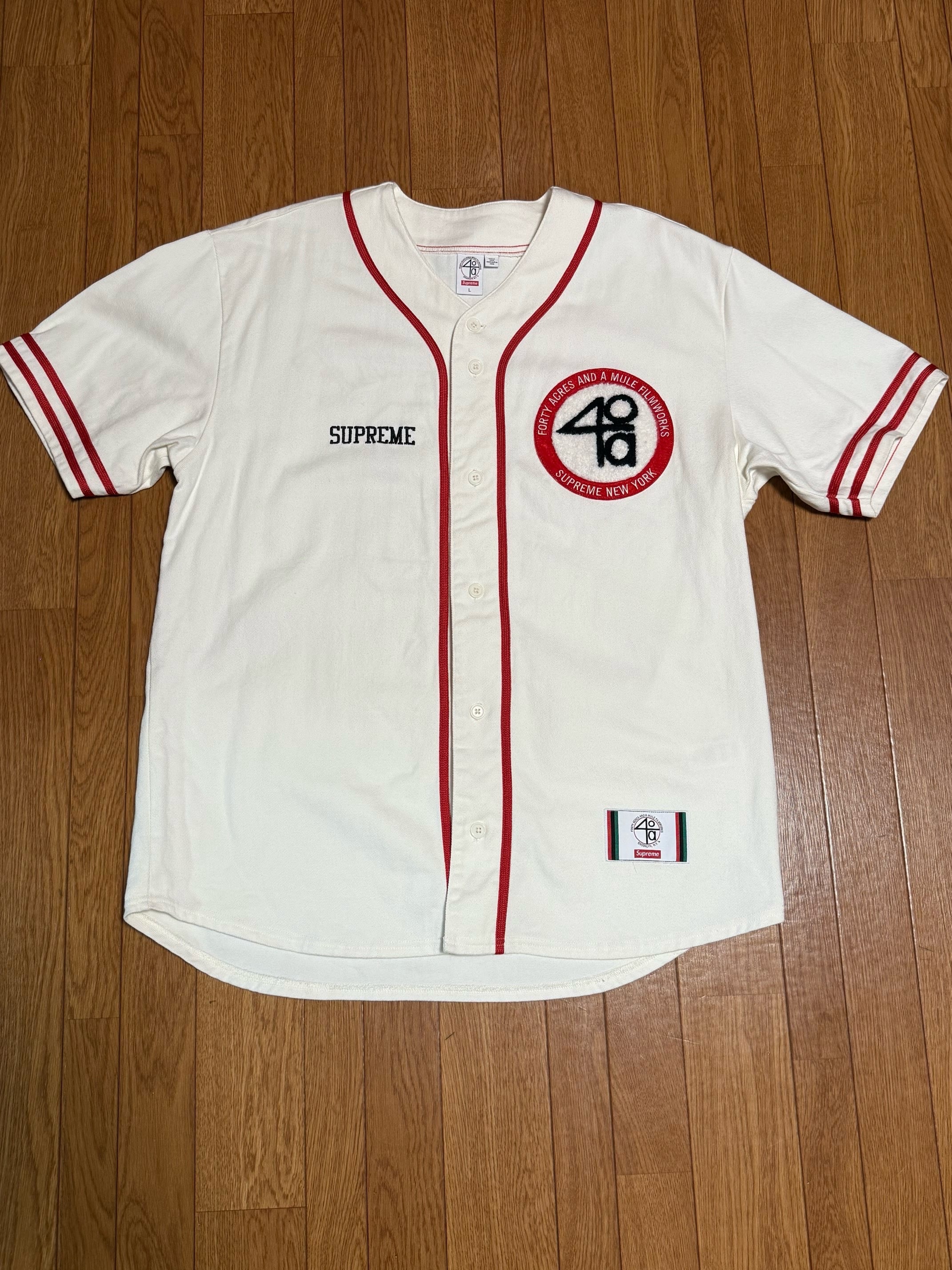 Supreme x 40 Acres Twill Baseball Jersey 