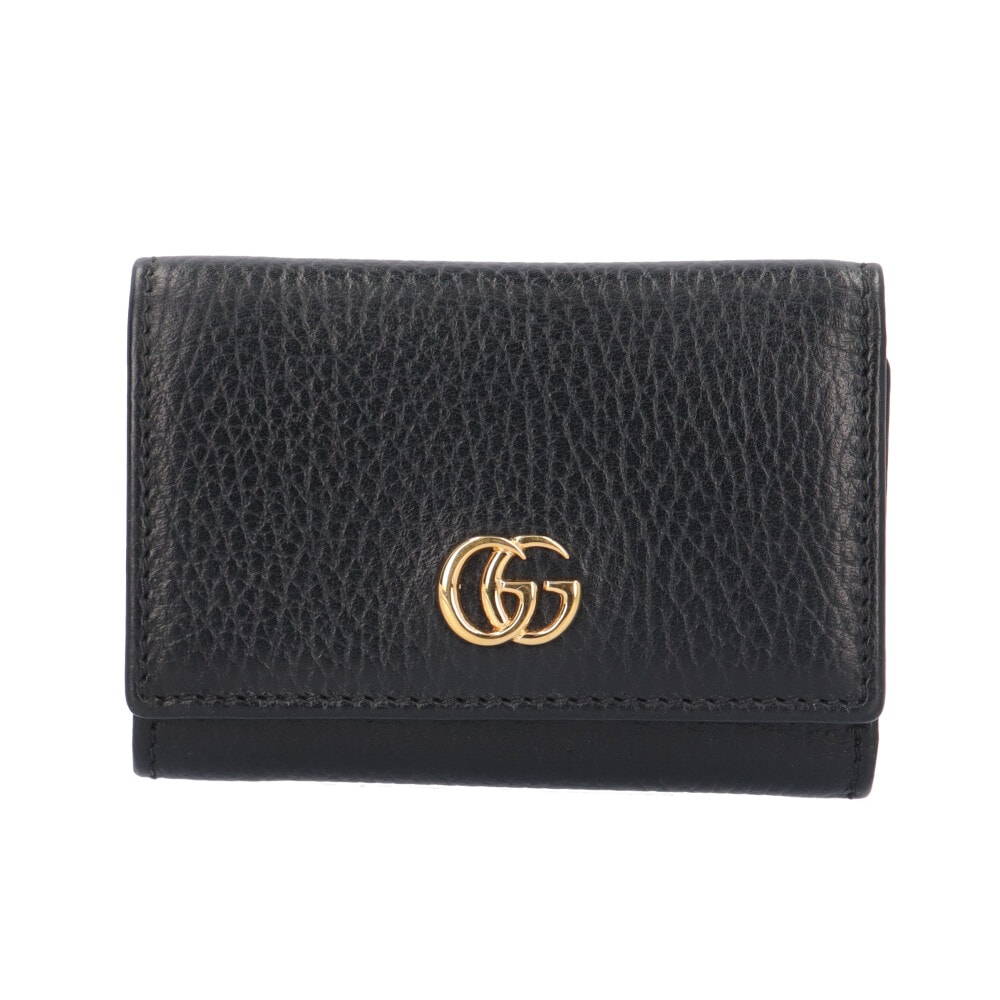グッチ プチマーモントGG 三つ折り財布 レザー 735829 レディース GUCCI  中古
